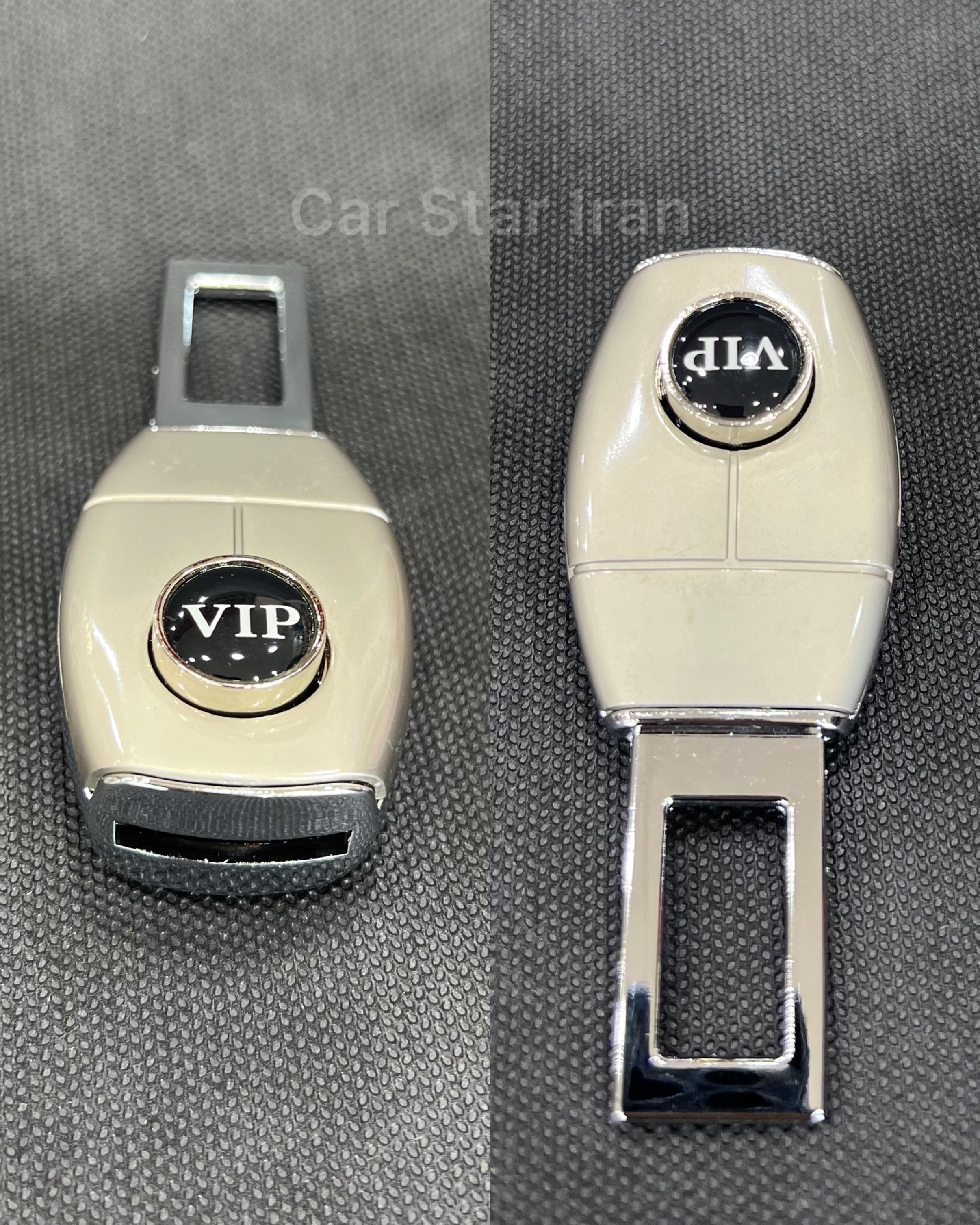 سایلنسر کمربند ایمنی خودرو مدل VIP طرح فلزی