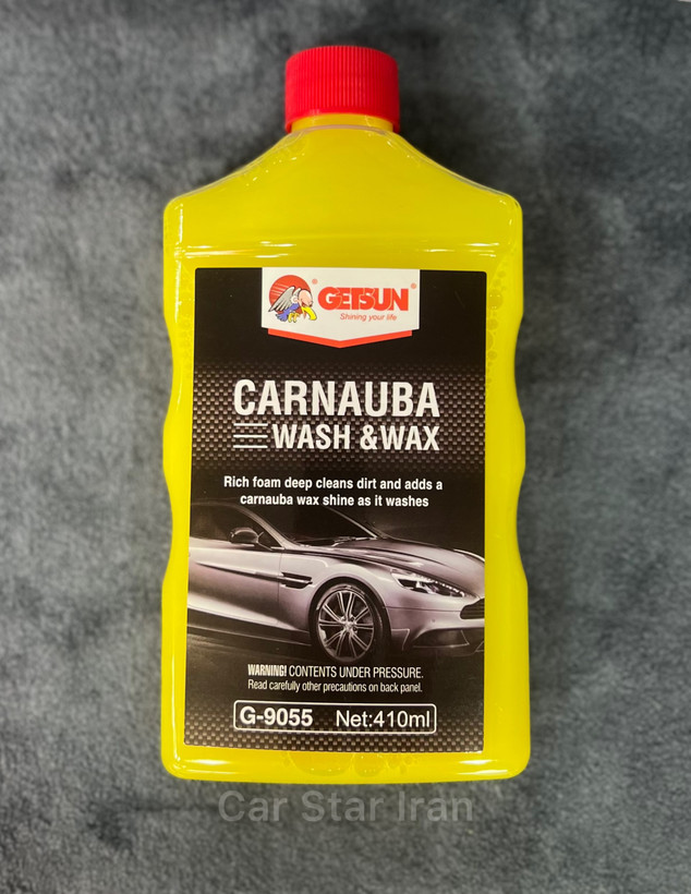 شامپو و واکس بدنه گتسان GETSUN مدل - G-9055 - CARNAUBA کارنوبا حجم 410 میلی لیتر