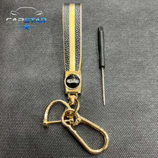 سر کلیدی ( جا کلیدی ) طرح چرمی رنگ مشکی طلایی